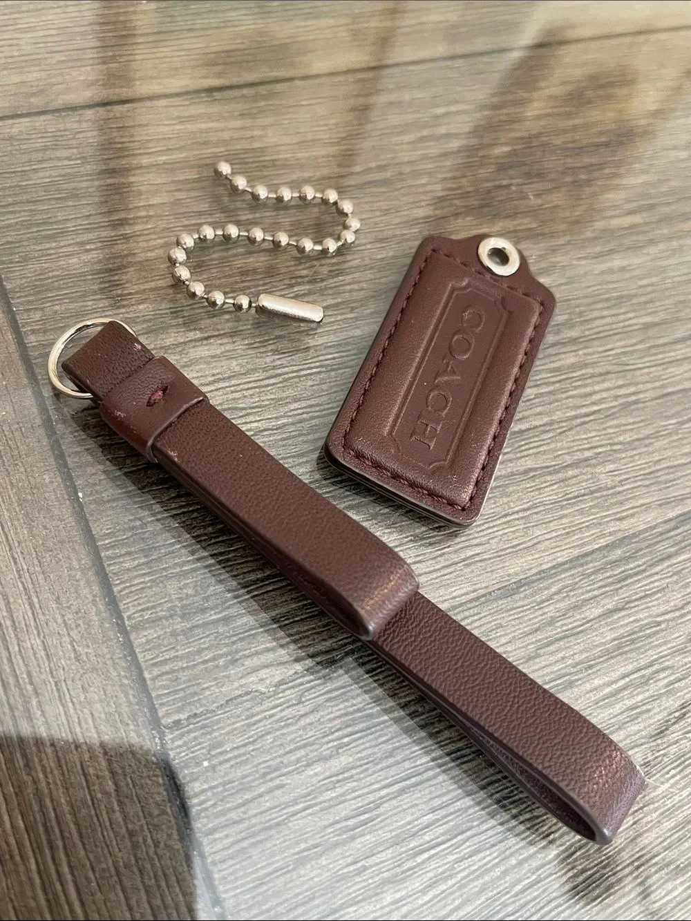 Coach Brown Hangtag & Zipper Pull - Replacement Parts
